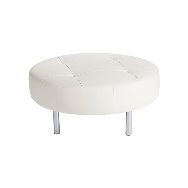 Endless round Seat Yachtleder weiß Ø86 H39 cm mieten