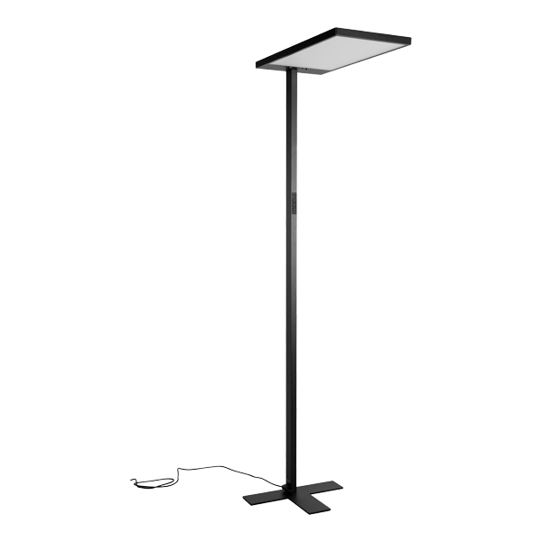 Büro-Stehleuchte Lean schwarz dimmbar 230V/36W mieten