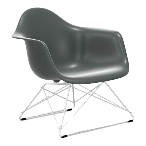 LAR Eames Plastic Loungechair weiß Sitz granitgrau mieten