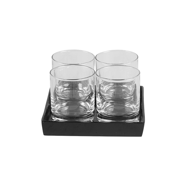 Senso Tischdekosatz 343 black glass 15*15 cm mieten