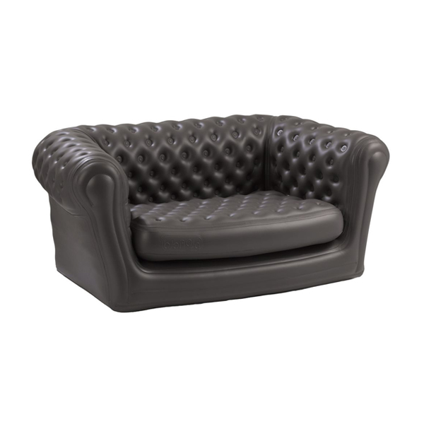 Bank Chesterfield "Blow up" midnight grey PVC mieten