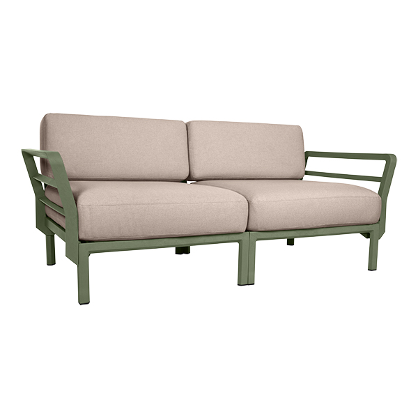 Loungesofa 2-Sitzer Maximo green mit Kissensatz salt white mieten