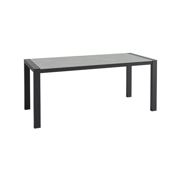 Dinnertisch Algarve schwarz/Beton L180*B80*H75 cm mieten