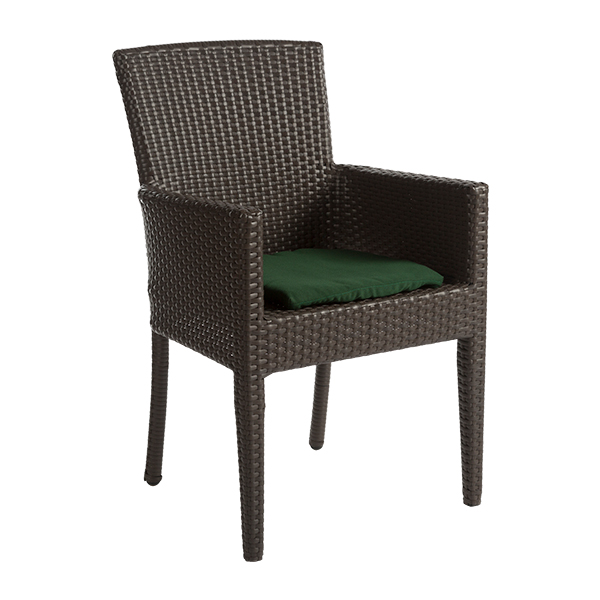 Sessel Aruba mit Armlehnen und Sitzkissen grün B57 SH45 cm mieten