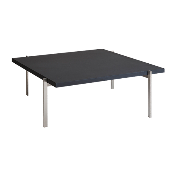 Tisch Poul Kjærholm PK61 mit Schieferplatte L80*B80*H32 cm mieten