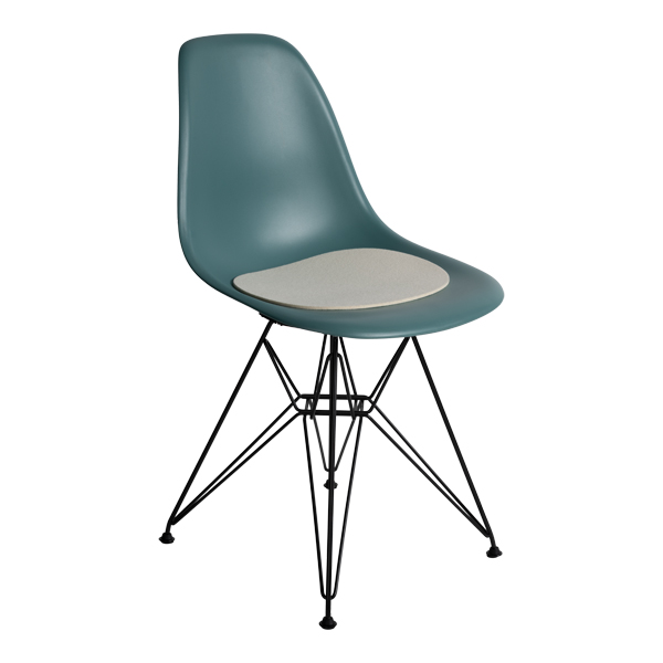 DSR Chair schwarz Sitz ocean Filzauflage weiß mieten