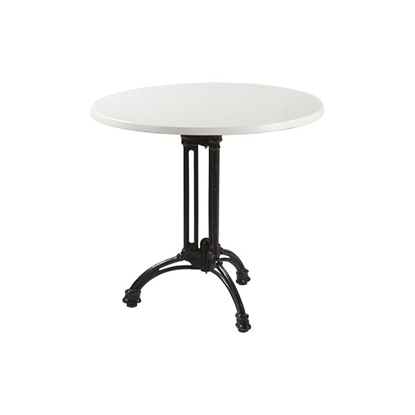 Bistrotisch Alu-Gußeisen weiß Ø80*H74 cm mieten