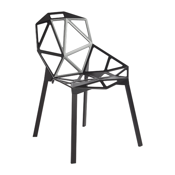 Chair One schwarz B55*T60*H82 SH45 cm mieten