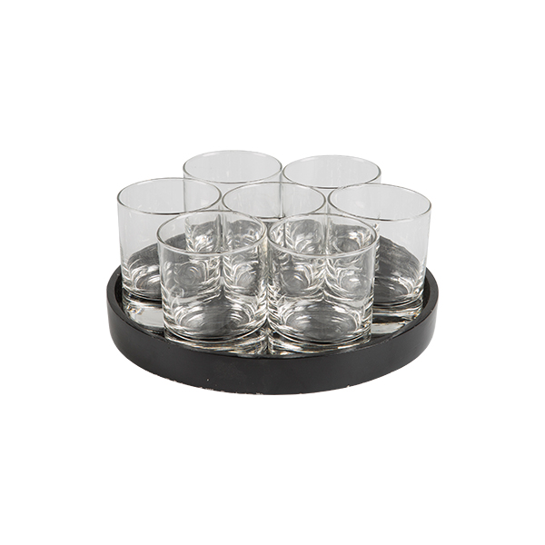 Senso Tischdekosatz 335 black glass Ø22 cm mieten