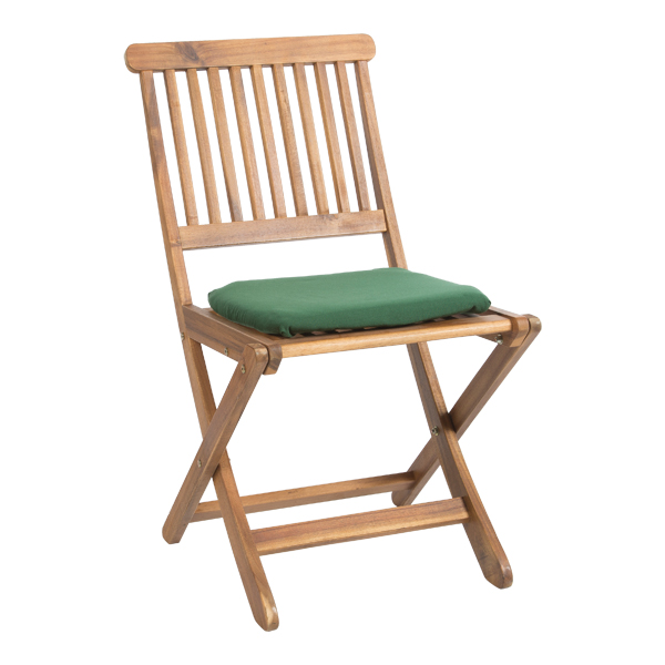 Holzklappstuhl Samoa mit Sitzkissen grün B46 SH45 cm mieten