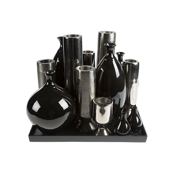 Senso Tischdekosatz 312 black alu 40*40 cm mieten