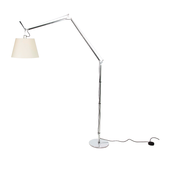 Stehleuchte Tolomeo Mega Terra mit Lampenschirm weiß mieten
