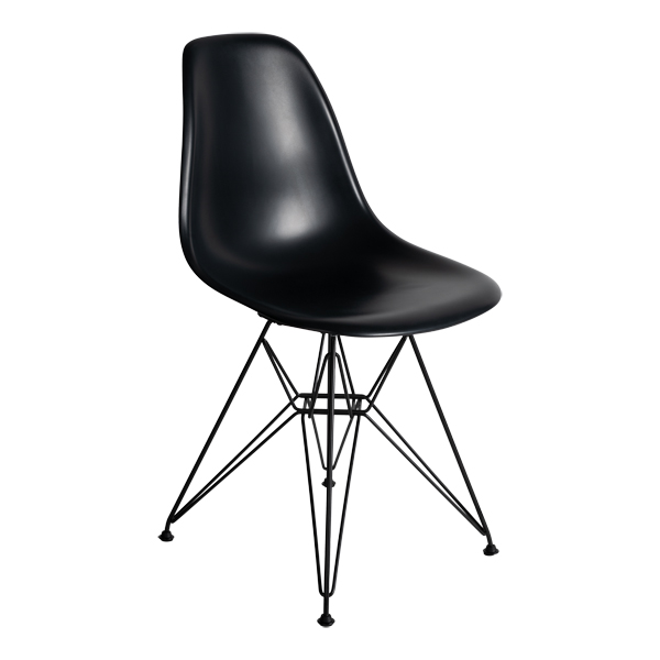 DSR Eames Plastic Chair schwarz Sitz schwarz mieten