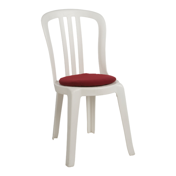 Bistrostuhl Miami mit Sitzkissen bordeaux B44 SH45 cm mieten