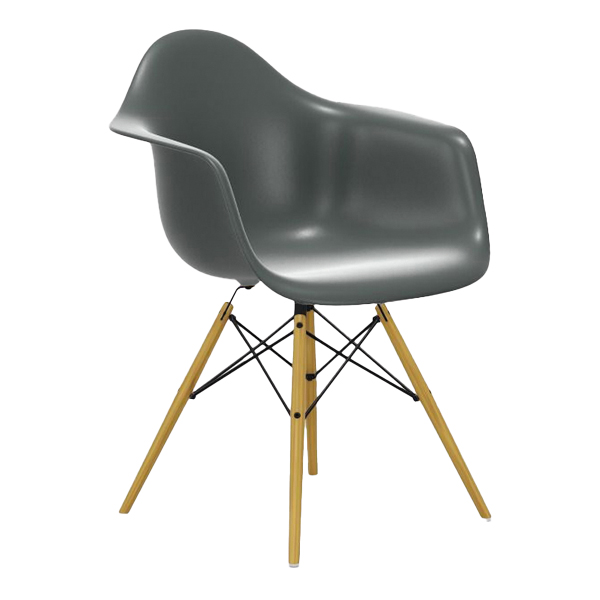 DAW Eames Plastic Armchair Ahorn Sitz granitgrau mieten