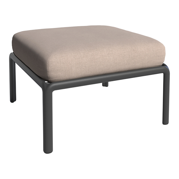 Loungehocker Komodo anthrazit mit Sitzkissen taupe mieten