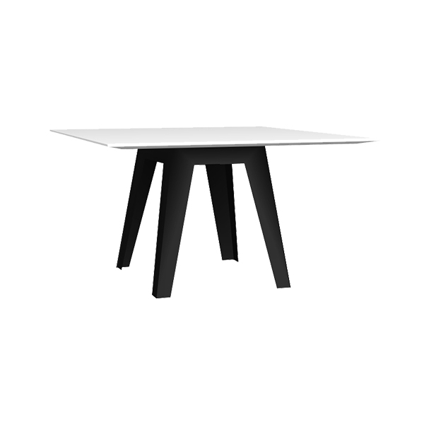 Dinnertisch Kranich mit Tischplatte weiß L130*B130*H76 cm mieten