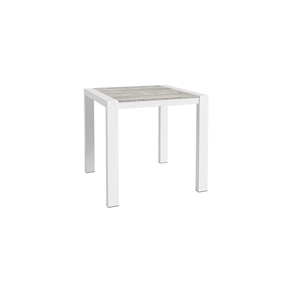 Dinnertisch Algarve weiß/Aspen Altholz L80*B80*H75 cm mieten