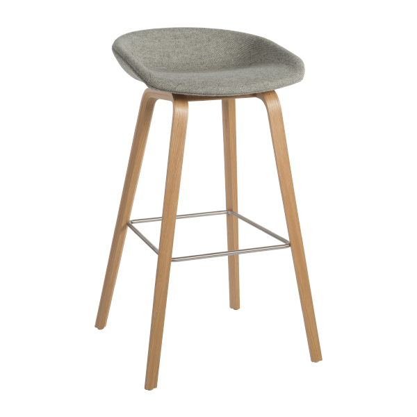 Barhocker About a Stool AAS 33 gepolstert grau/eiche mieten