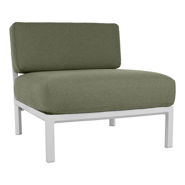 Lounge Stuhl Maximo white mit Kissensatz cactus green mieten
