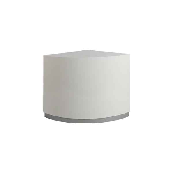 Theken-90 Grad-Eckelement 1/4 rund weiß B90*T90*H95 cm mieten