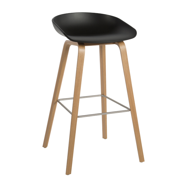 Barhocker About a Stool AAS 32 schwarz/eiche mieten