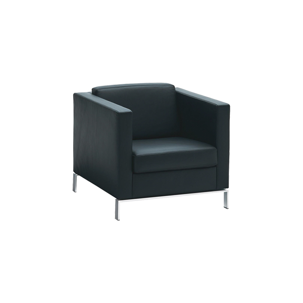 Sessel Foster 500 Yachtleder schwarz B80*T80*H73 SH43 cm mieten
