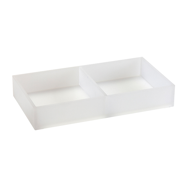 Besteckkasten Acryl weiß satiniert 31*17*H5 cm mieten