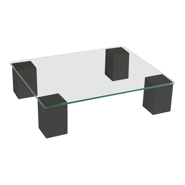 Buffeterhöhung 2/1 GN mit Glasplatte und 4 schwarzen mieten