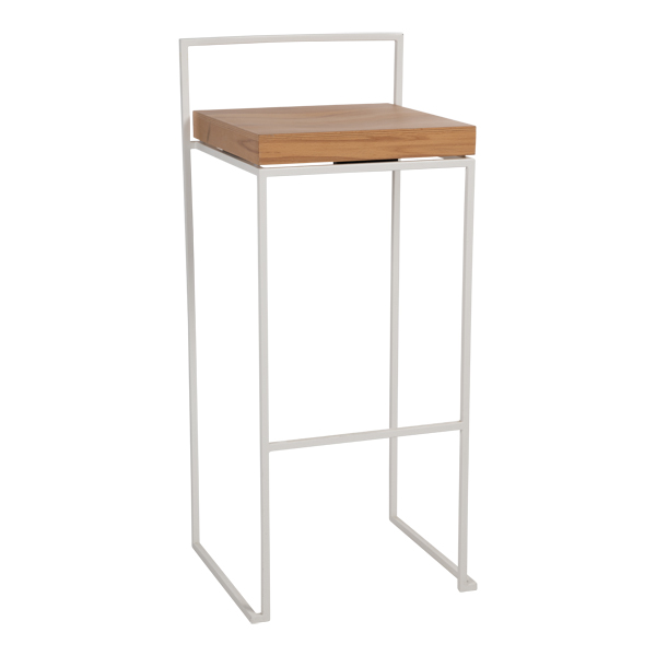 Barhocker Monza weiß mit Sitz Sylt B39 SH75 cm mieten