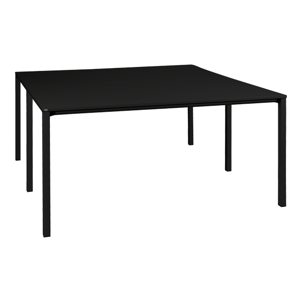 Besprechungstisch Lean schwarz L160*B160*H75 cm mieten