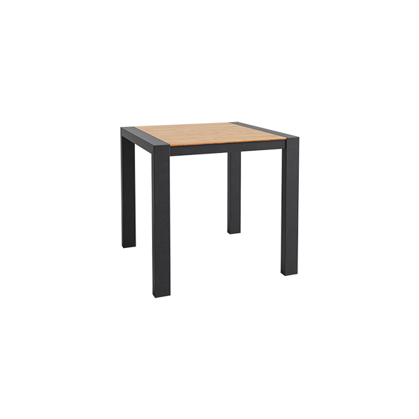 Dinnertisch Algarve schwarz/Bambus L80*B80*H75 cm mieten