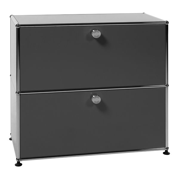 Sideboard USM Haller mittelgrau 2 Klapptüren mieten