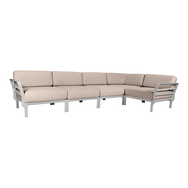 Loungesofa 5-Sitzer Maximo white mit Kissensatz salt white mieten