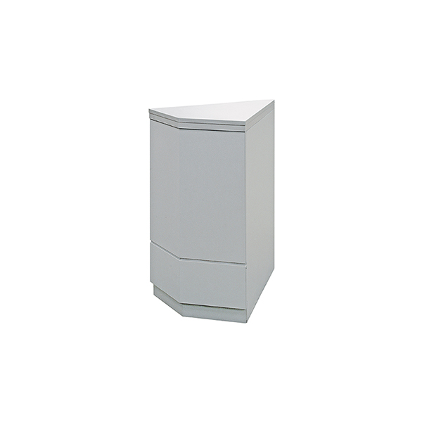 Theken-Zwischenelement 45°-Ecke silbergrau T70*H95 cm mieten
