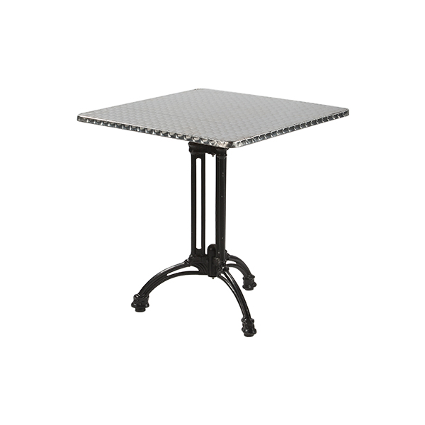Bistrotisch Alu-Gußeisen Inox Aluminium 70*70*H74 cm mieten