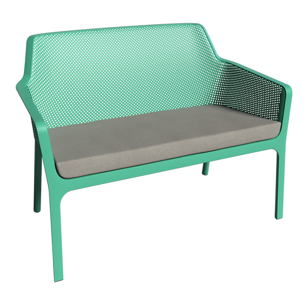 Net Bank ocean mit Sitzkissen grau B116*T70*H86 SH42cm mieten