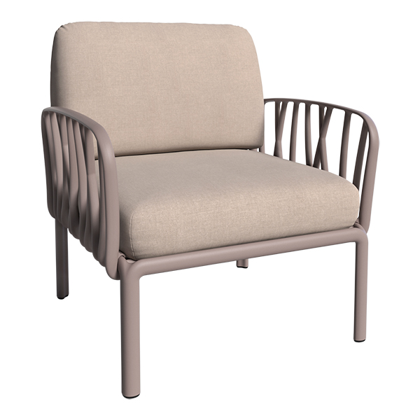 Loungesessel Komodo taupe mit Kissensatz taupe mieten