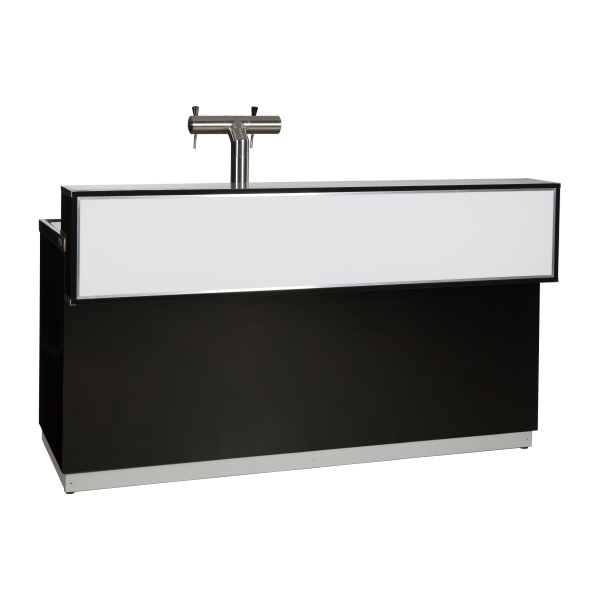 Biertheke schwarz L200*T83*H115 cm mit CNS Deckblatt mieten