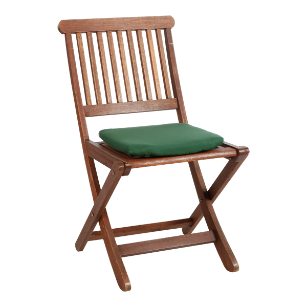 Holzklappstuhl Athen mit Sitzkissen grün B46 SH45 cm mieten