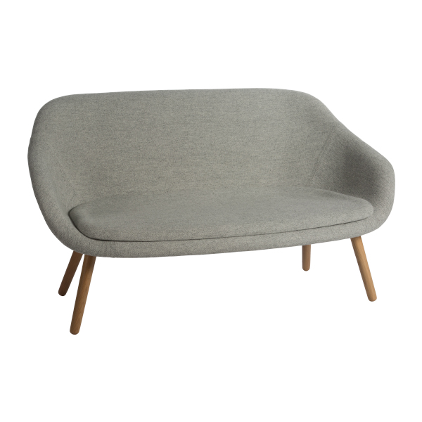Sofa About a Lounge AAL gepolstert grau/eiche mieten