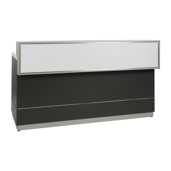 Theke anthrazit L200*T83*H115 cm mit Deckblatt weiß mieten
