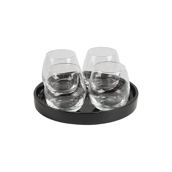 Senso Tischdekosatz 334 black glass Ø22 cm mieten