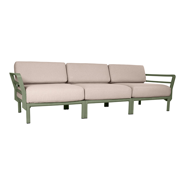 Loungesofa 3-Sitzer Maximo green mit Kissensatz salt white mieten