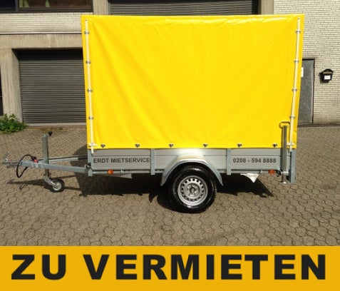 Kastenanhänger mit Plane Zulässiges Gesamtgewicht 750kg