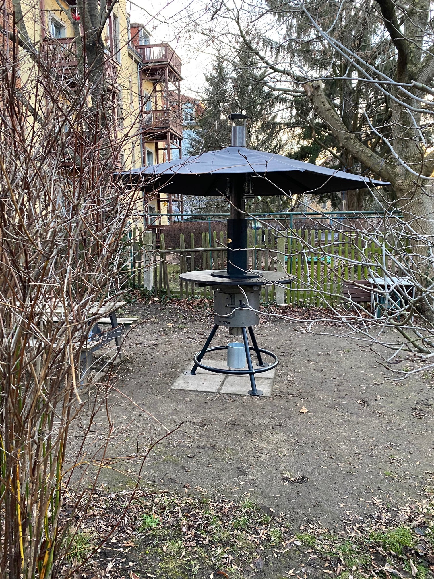 Alpenofen für Winter-Partys, Partyofen, Hüttenschirm, Ofenstehtisch – 3
