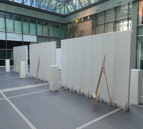 Stellwände, Stellwand, Präsentationswand, Ausstellungswand, Pinnwand, Trennwand rollbar – 3