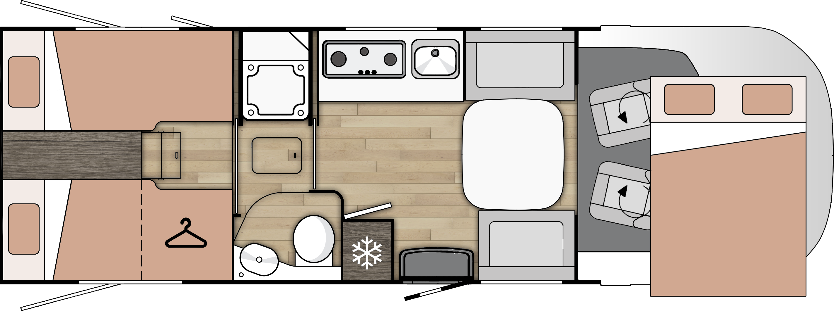 Premium Wohnmobil der Extraklasse mit Klimaanlage im Aufbau, Navi und SAT/TV – 2