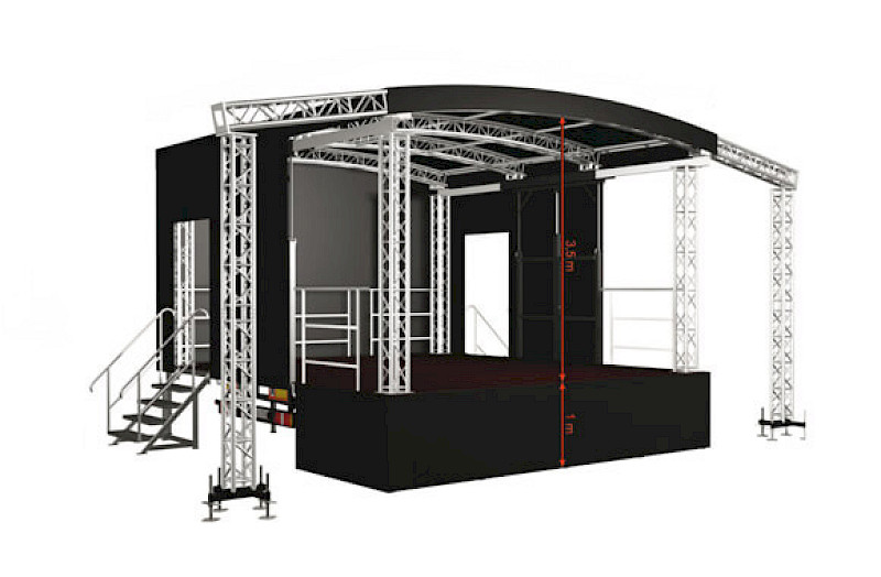 Stagemobil Al Stage R24 Mobile Rundbogenbuehne 6Mx4M mieten