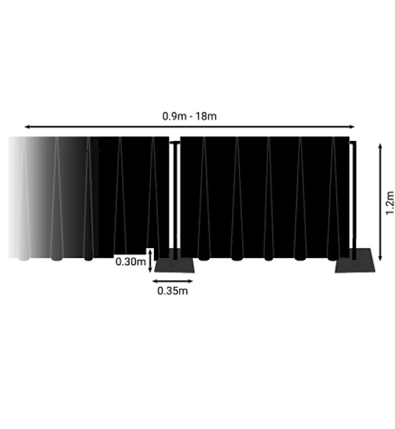 Wentex Pipe Und Drape Foh Set 18 M 1 2M Hoehe mieten